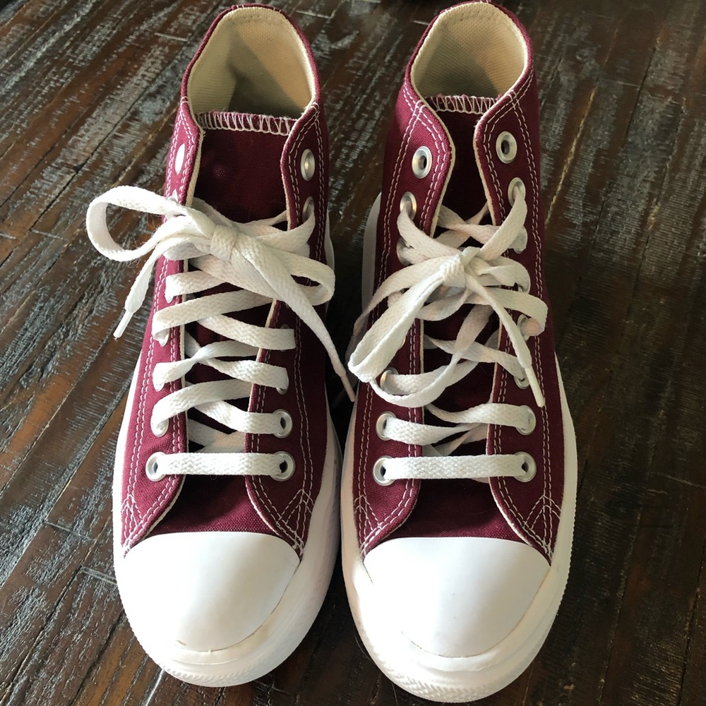 Converse Cream High-Top Sneakers